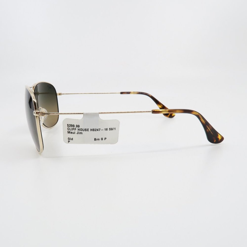 Maui Jim CLIFF HOUSE MJ 247-16 59 Gold/Bronze Polarized New Aviator Sunglasses - Picture 5 of 7